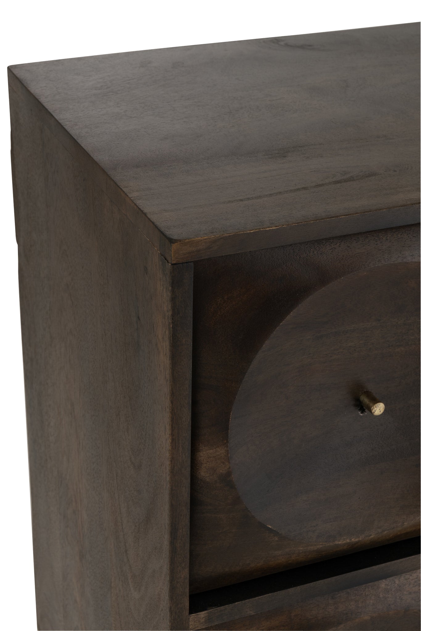 Commode design “Mozambique” en bois manguier foncé – Rangement sculptural, bois massif | J-Line