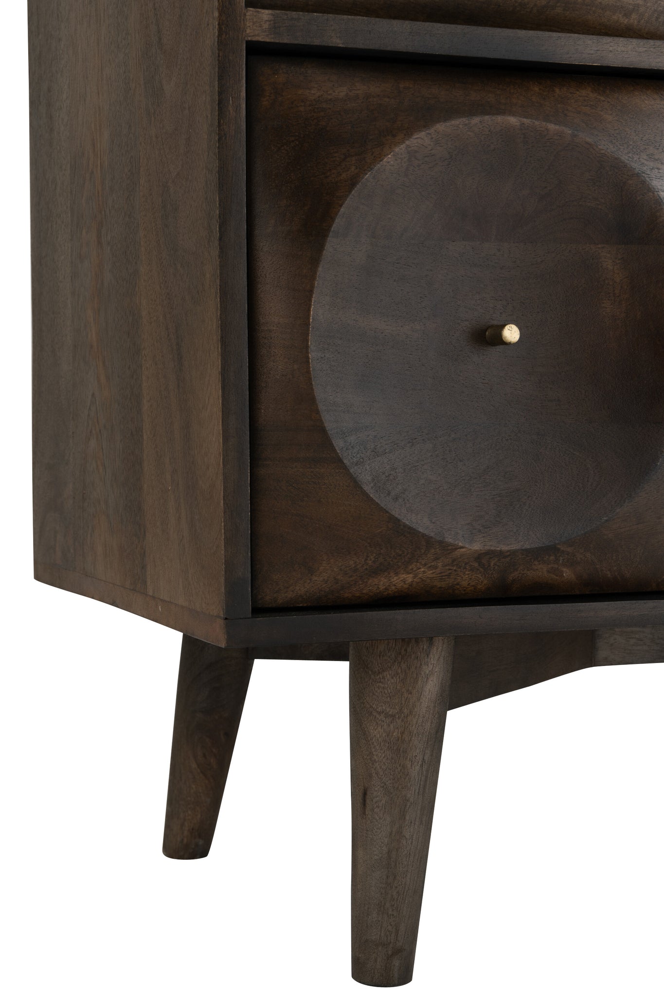 Commode design “Mozambique” en bois manguier foncé – Rangement sculptural, bois massif | J-Line