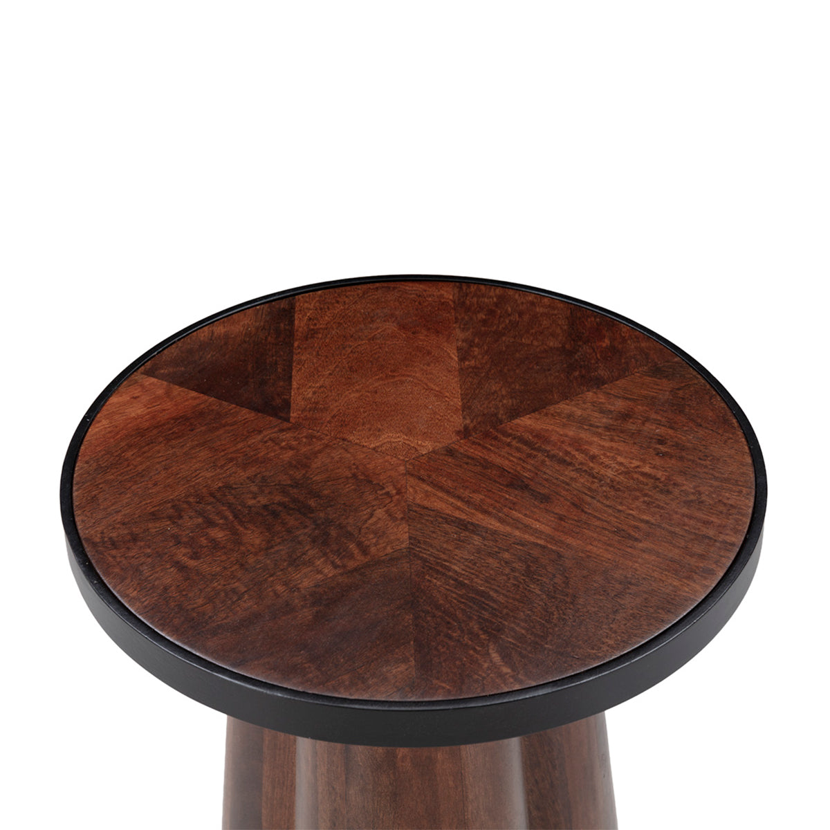 SUR DEVIS - Table d'appoint 35x35x55 Bois/Métal -- Brun/Noir - Club Pelita