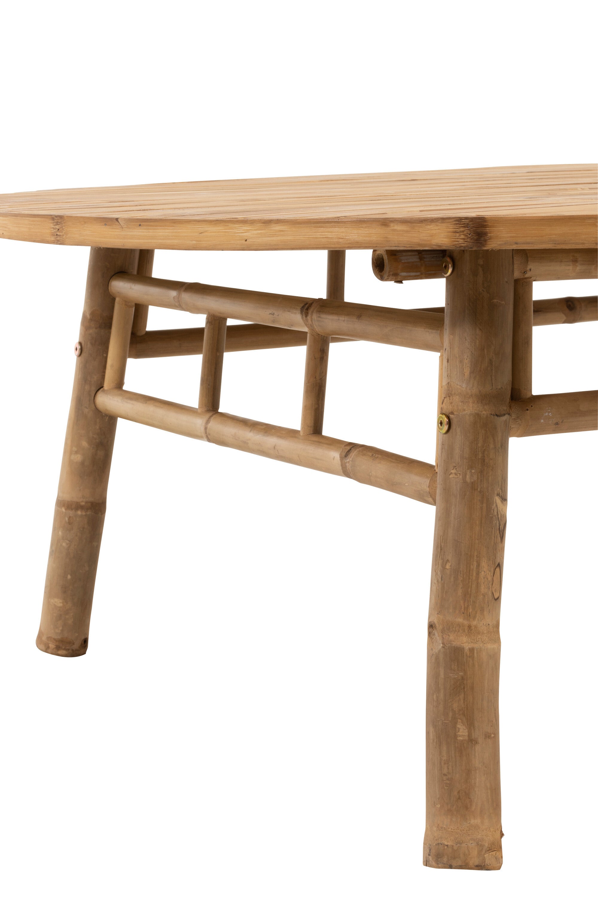 Table basse ronde "Timaru" en bambou naturel