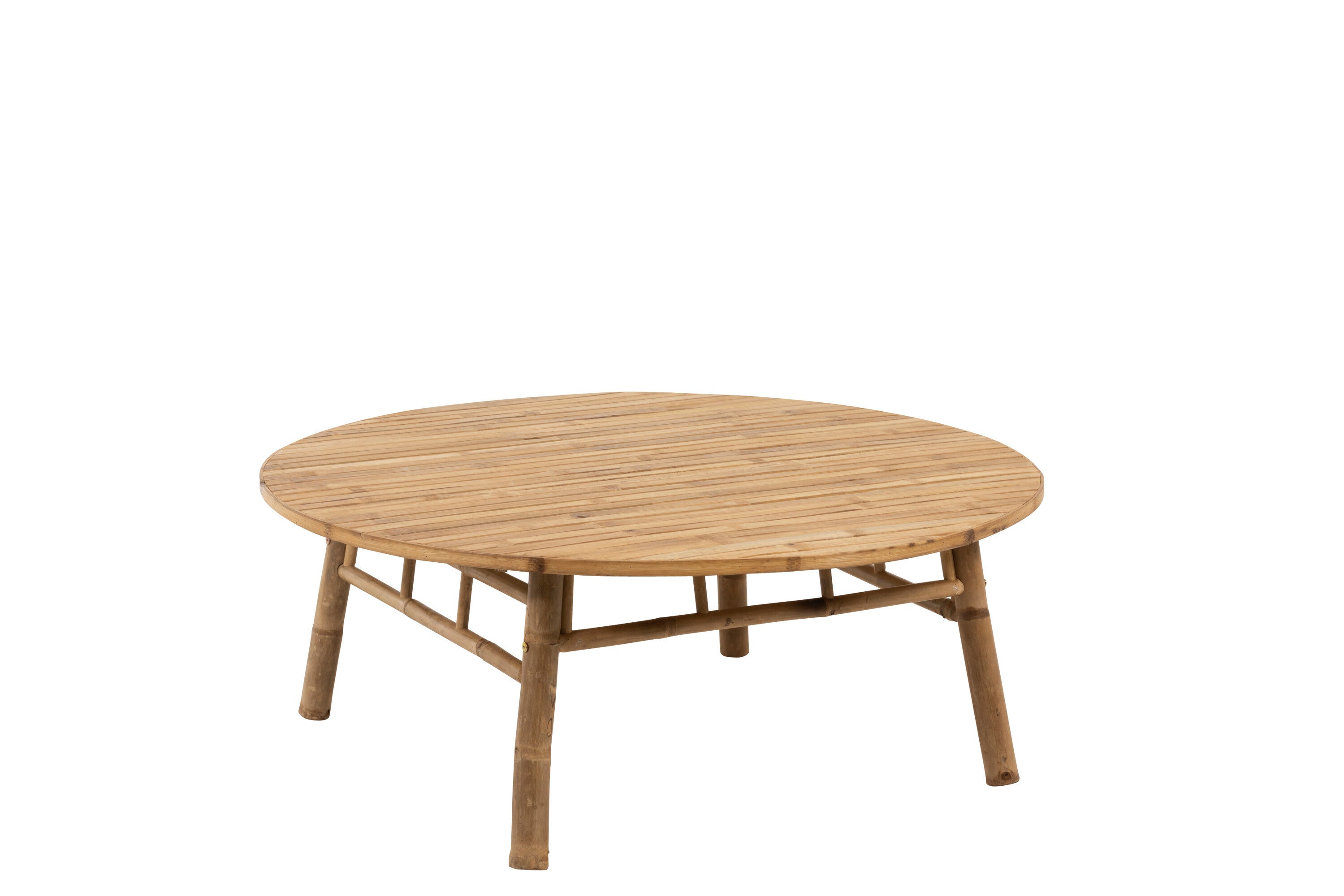 Table basse ronde "Timaru" en bambou naturel