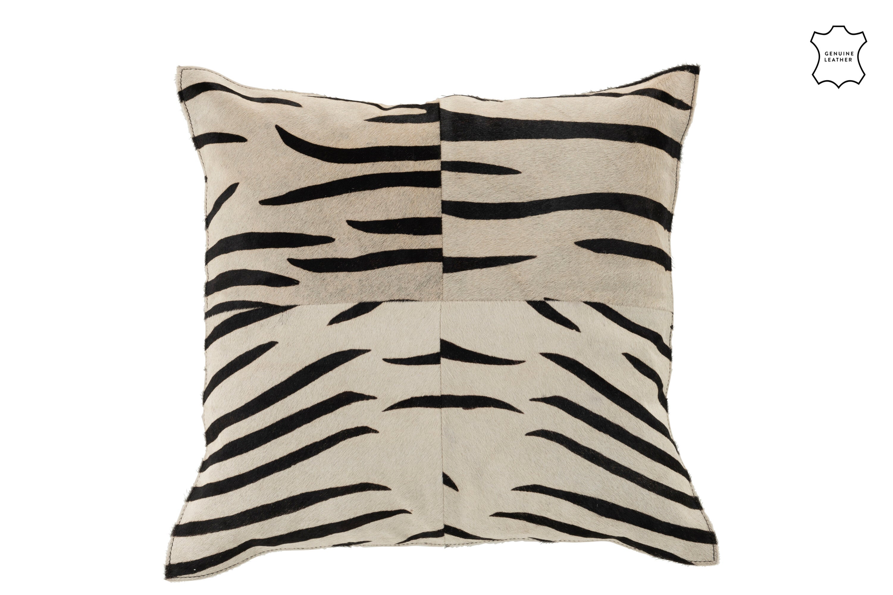 Coussin "Zebre" en cuir