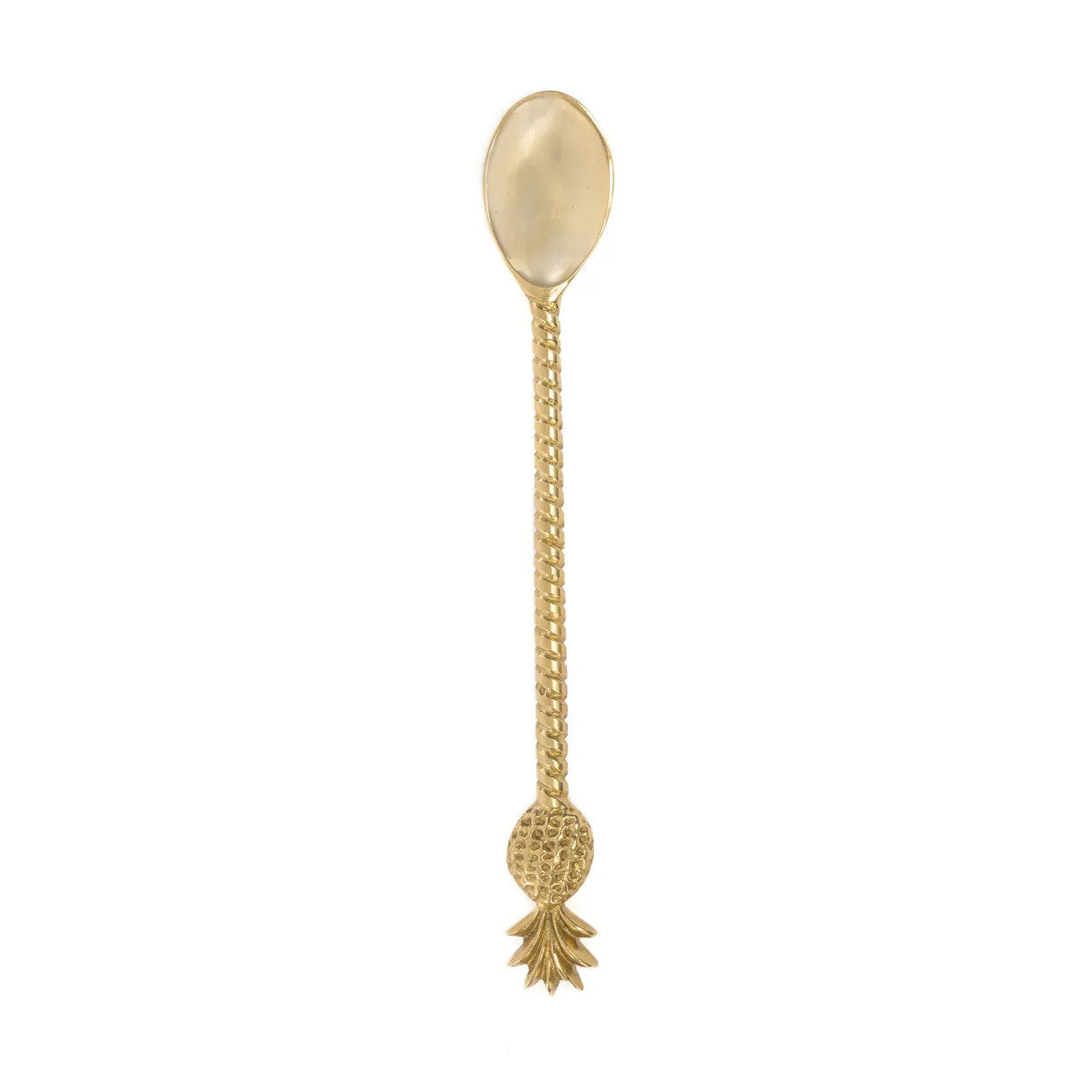 Cuillère longue design Ananas en laiton massif – Accessoire bohème chic | Bazar Bizar