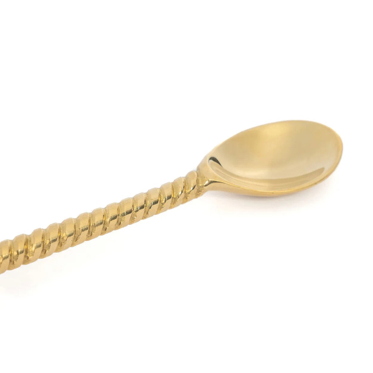 Cuillère longue design Ananas en laiton massif – Accessoire bohème chic | Bazar Bizar