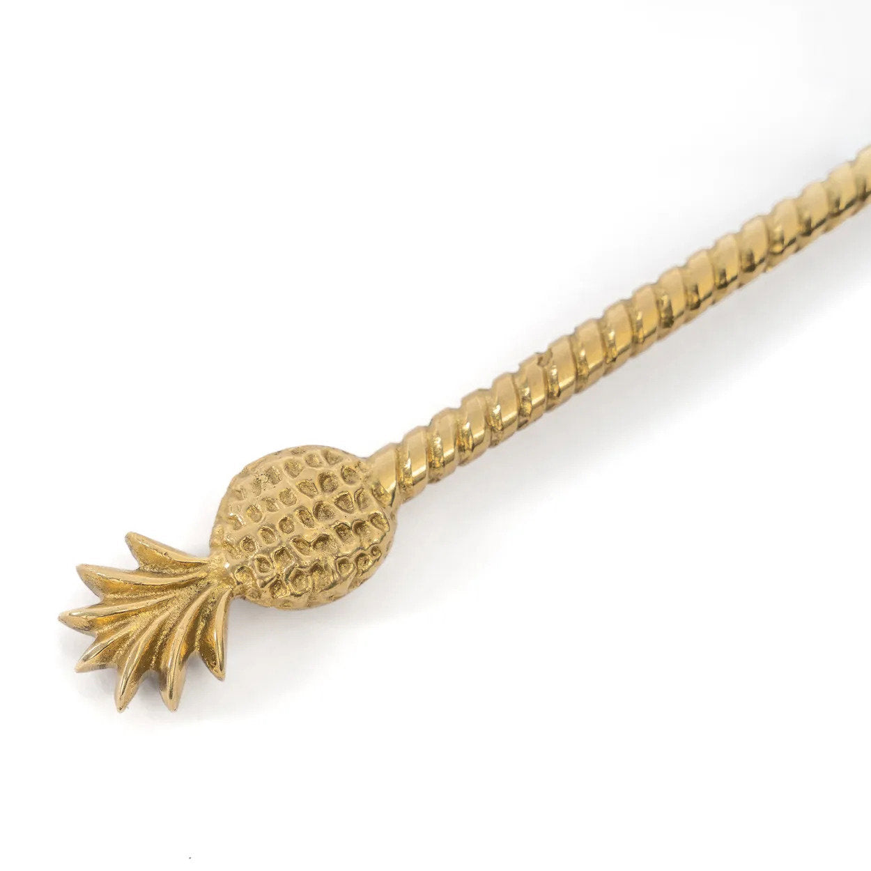 Cuillère longue design Ananas en laiton massif – Accessoire bohème chic | Bazar Bizar