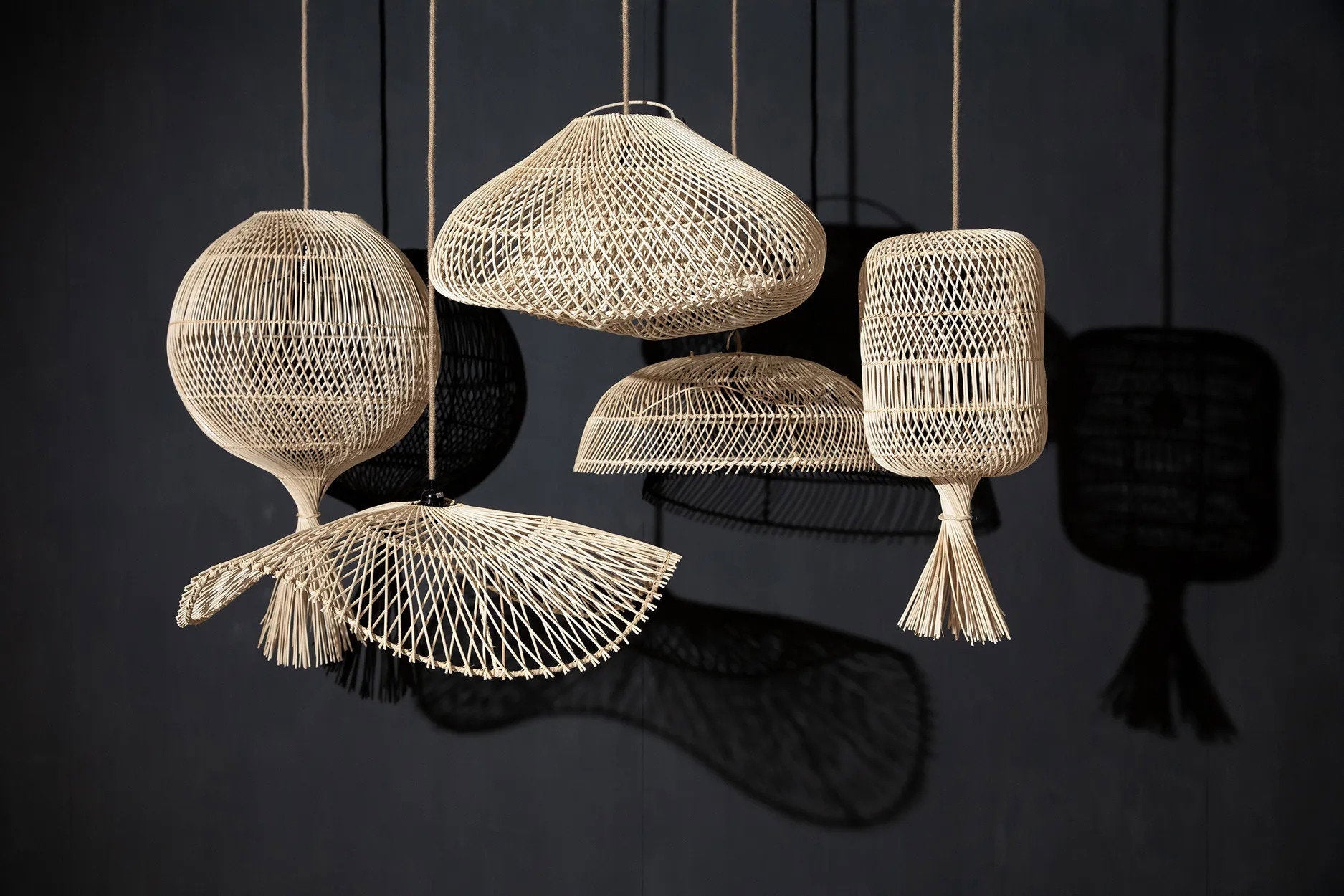 Abat-jour Dumpling en rotin - Naturel - M - Bazar Bizar