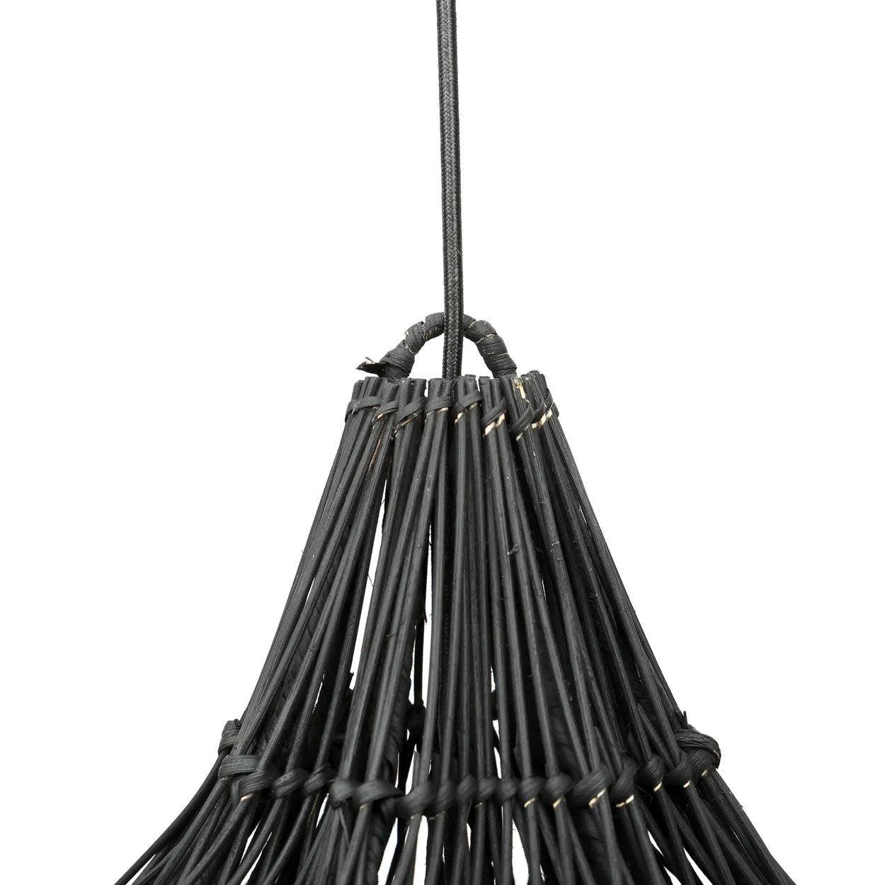Abat-jour Whipped en rotin - Noir - XL - Bazar Bizar