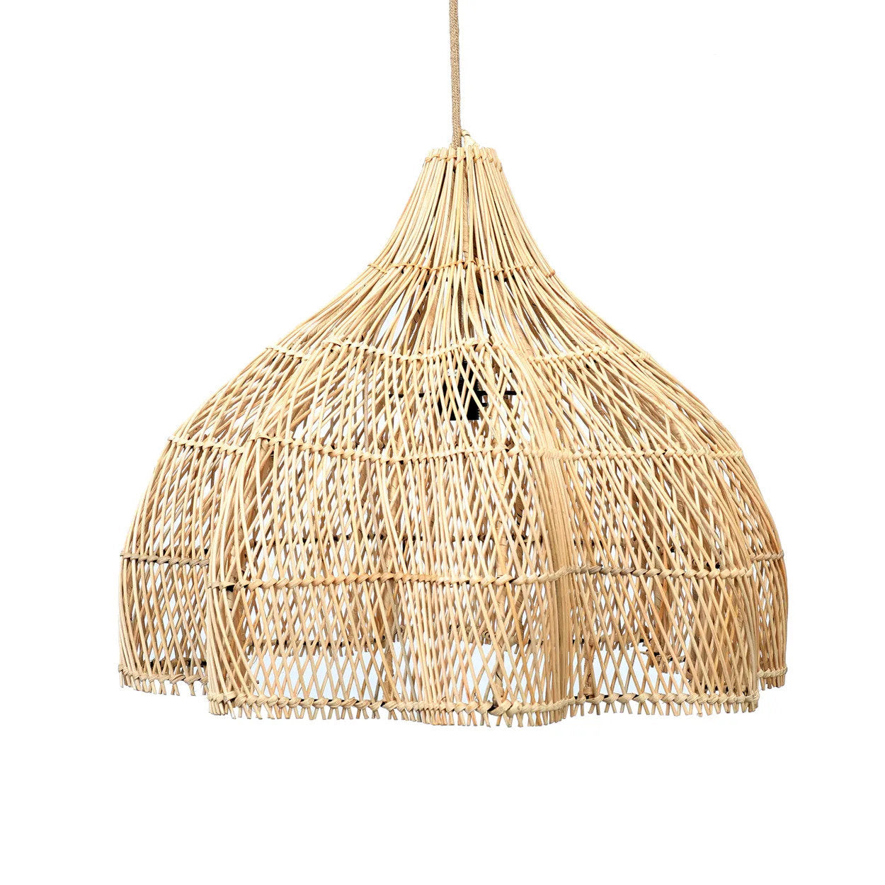 Abat-jour Whipped en rotin - Naturel - M - Bazar Bizar