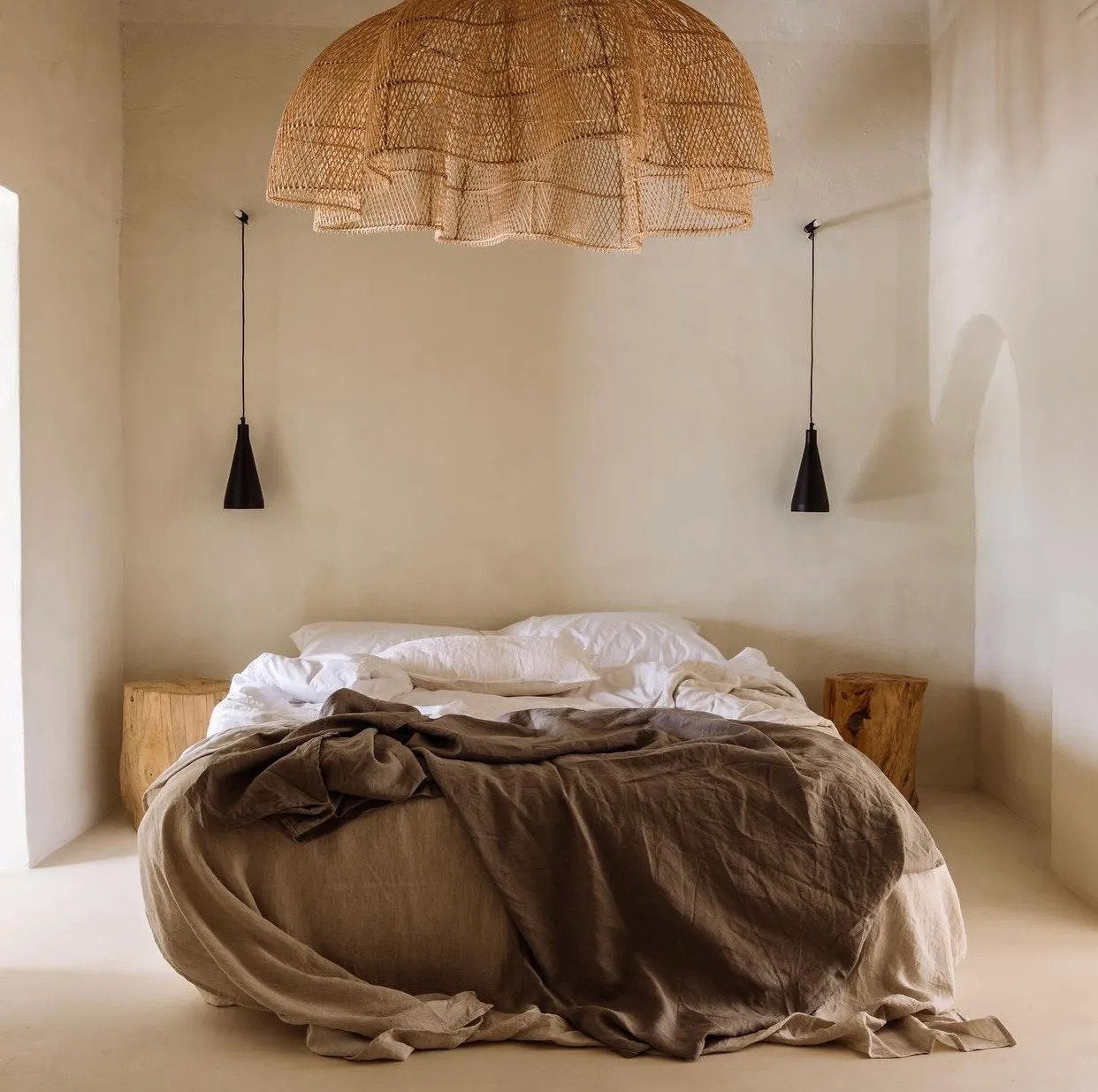 Abat-jour Whipped en rotin - Naturel - XXL - Bazar Bizar