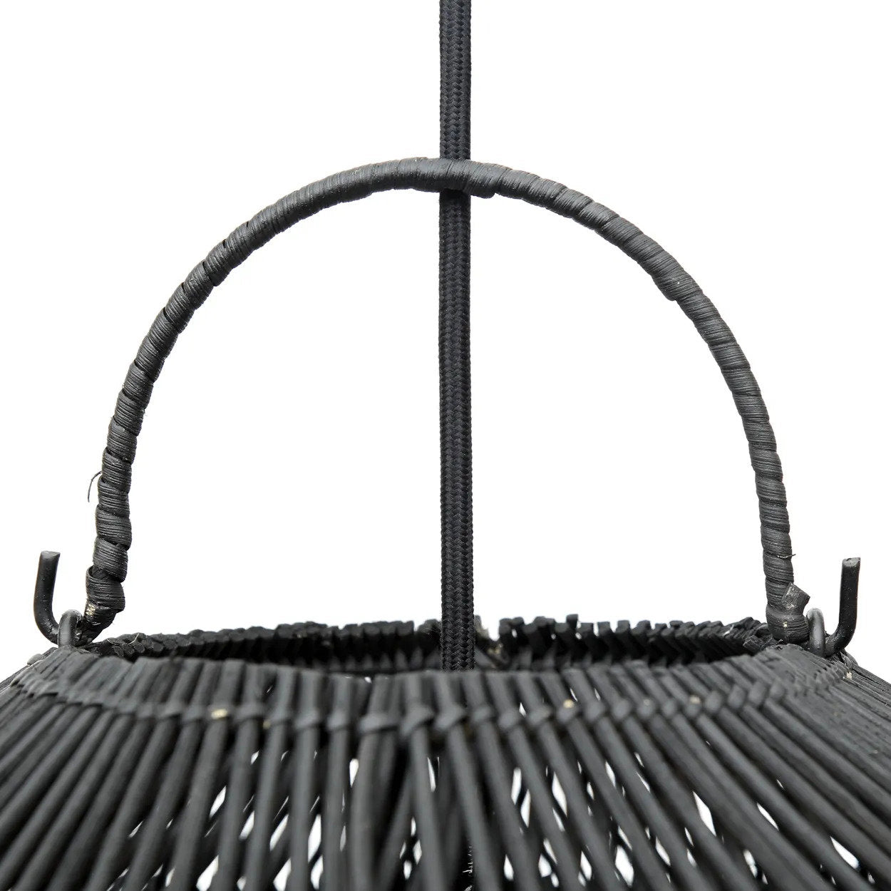 Abat-jour Cloud en rotin - Noir - M - Bazar Bizar