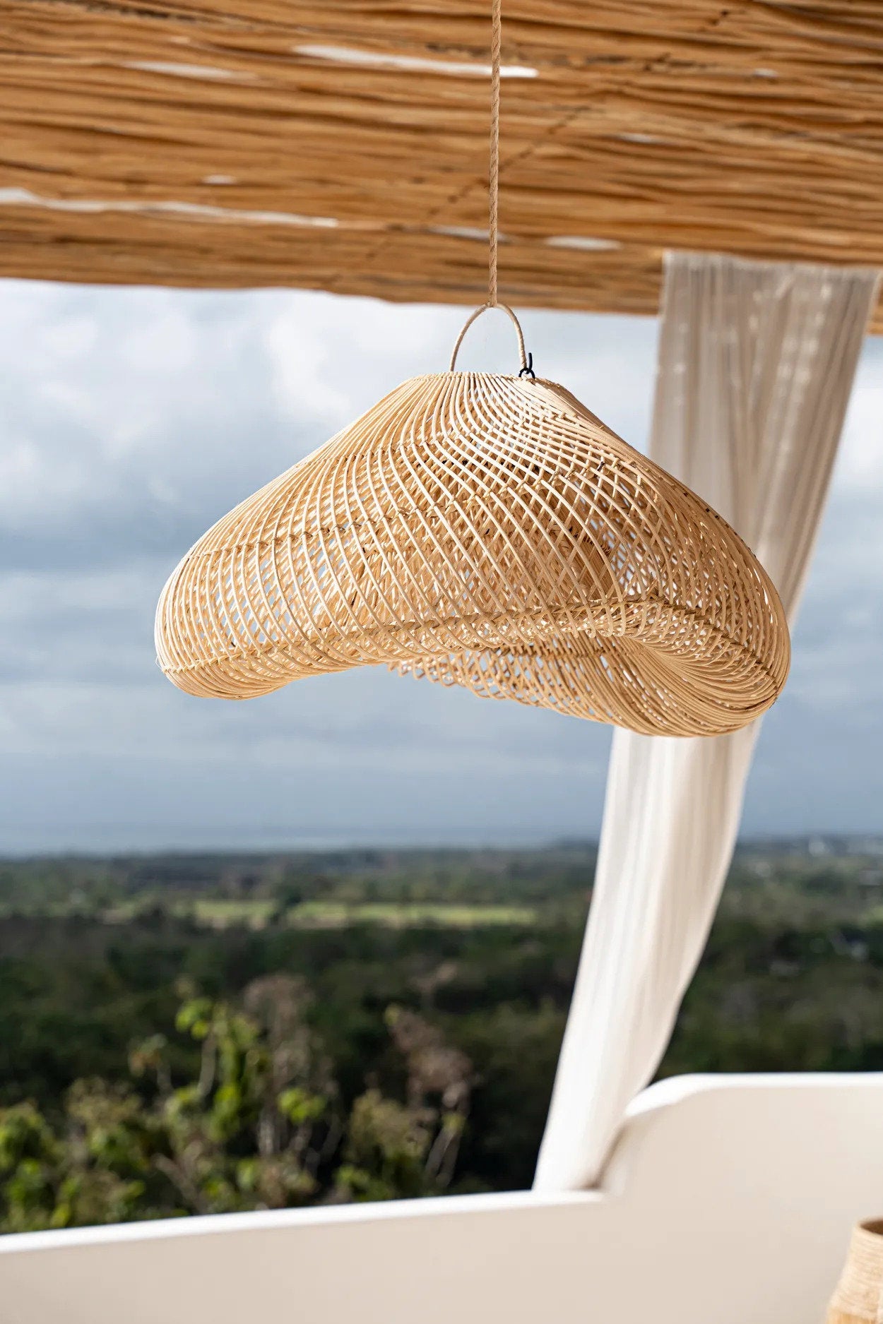 Abat-jour Cloud en rotin - Naturel - M - Bazar Bizar