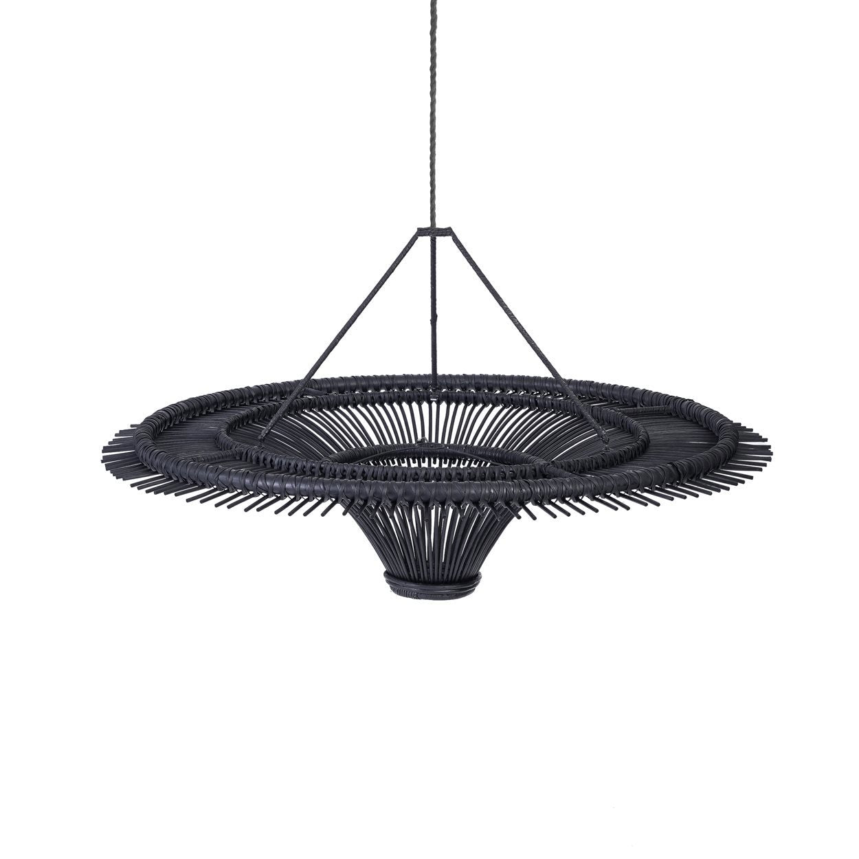 Abat-jour Sky en rotin - Noir - L - Bazar Bizar
