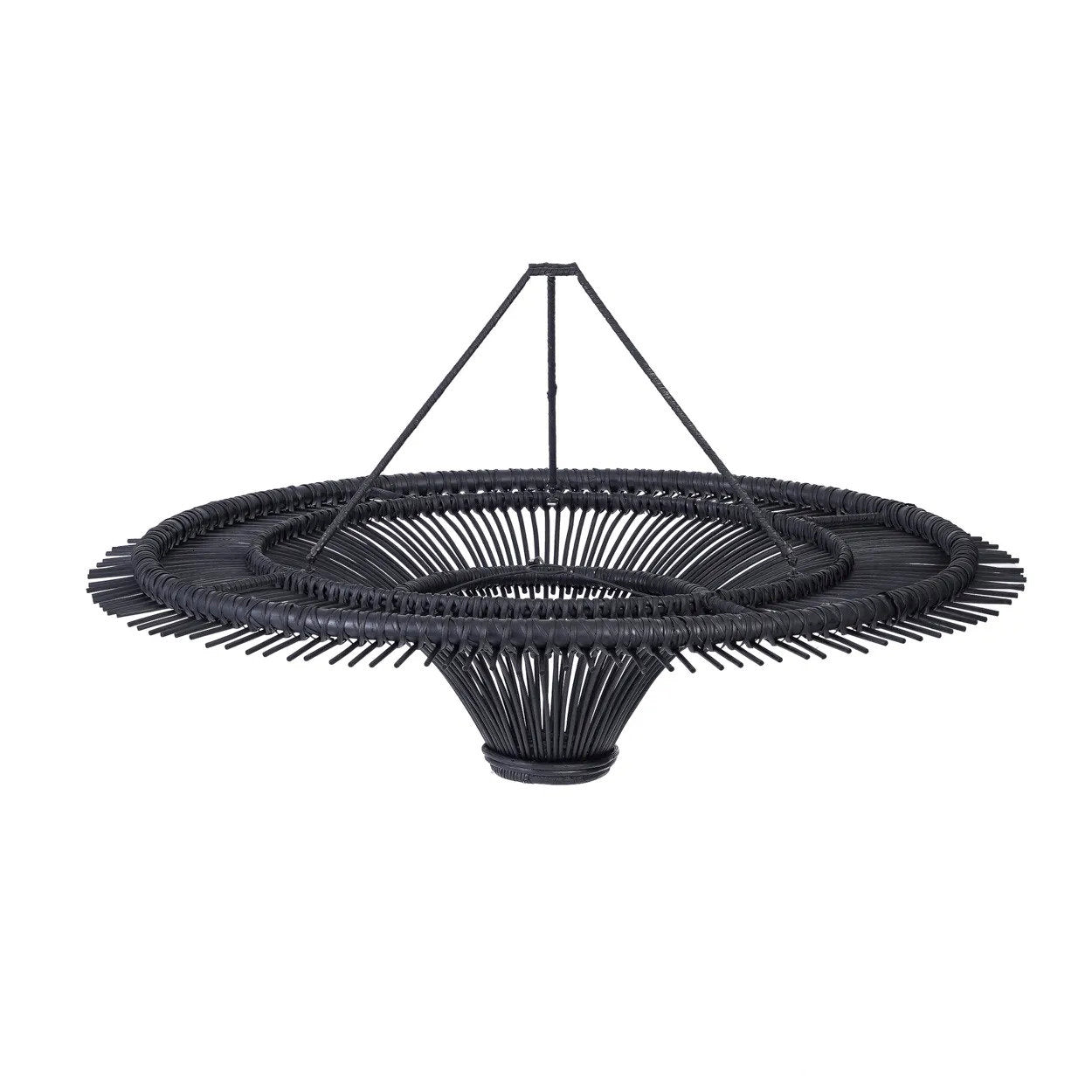 Abat-jour Sky en rotin - Noir - XL - Bazar Bizar