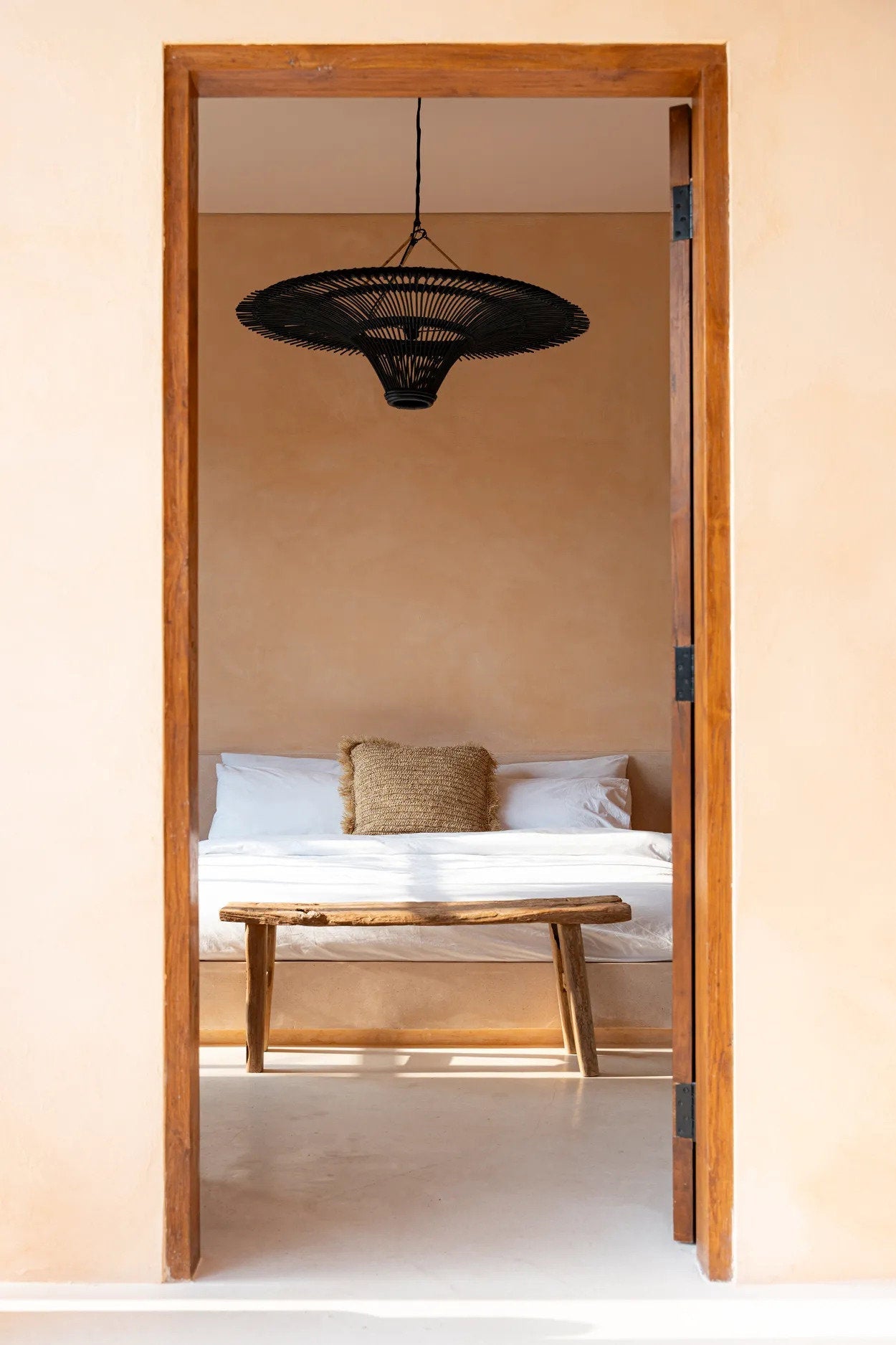 Abat-jour Sky en rotin - Noir - XL - Bazar Bizar