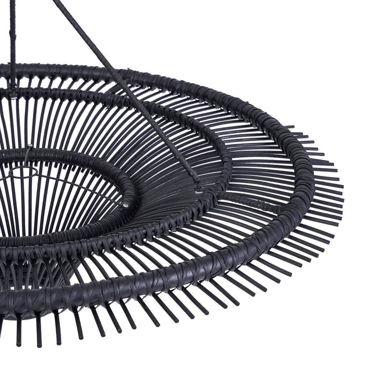 Abat-jour Sky en rotin - Noir - XL - Bazar Bizar