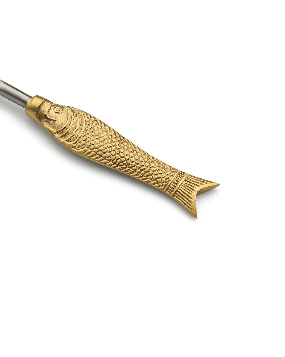 Fourchette à dessert “Poisson” – Laiton Doré, Design Raffiné | Bazat Bizar