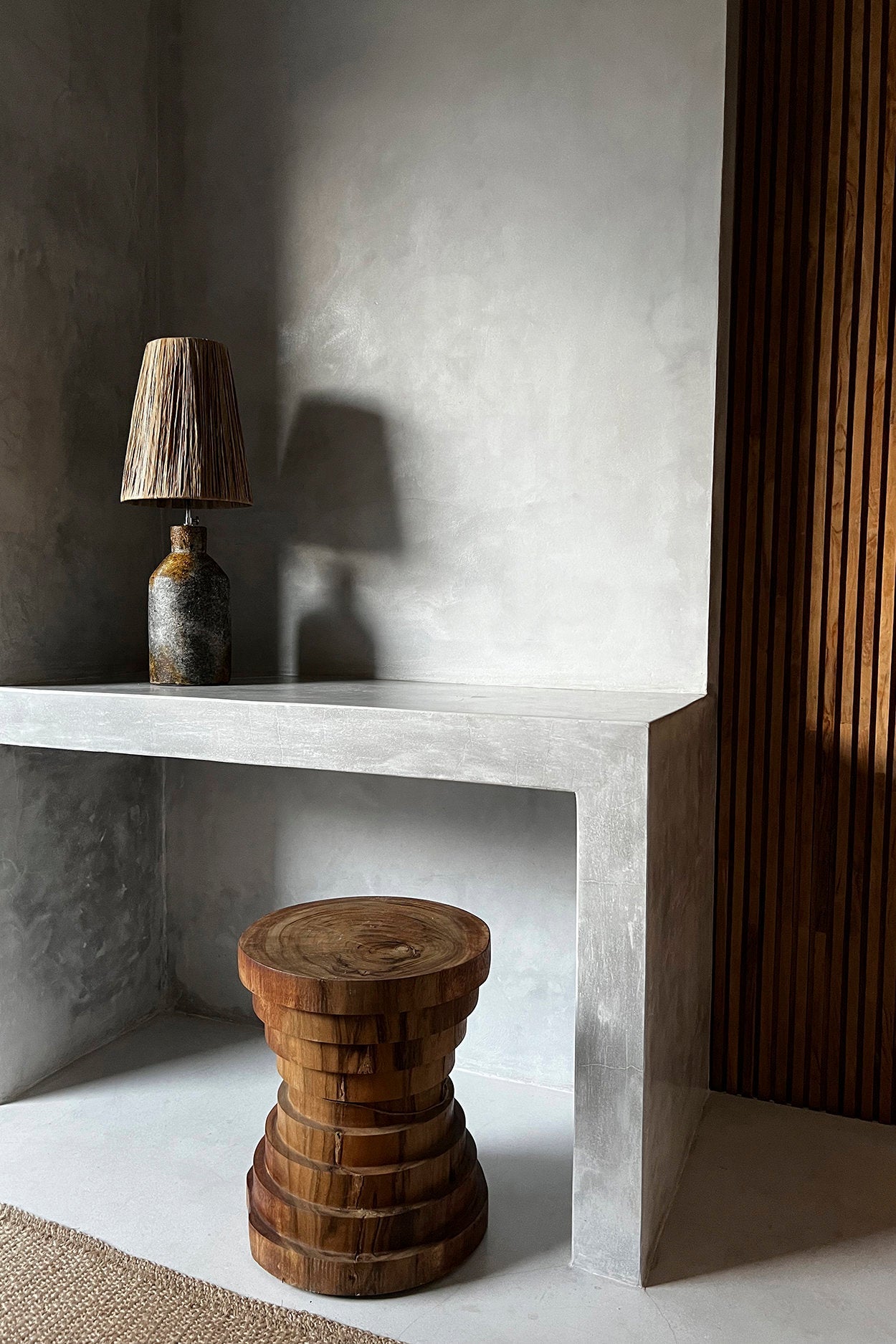 Tabouret Mazu en suar - Naturel - Bazar Bizar