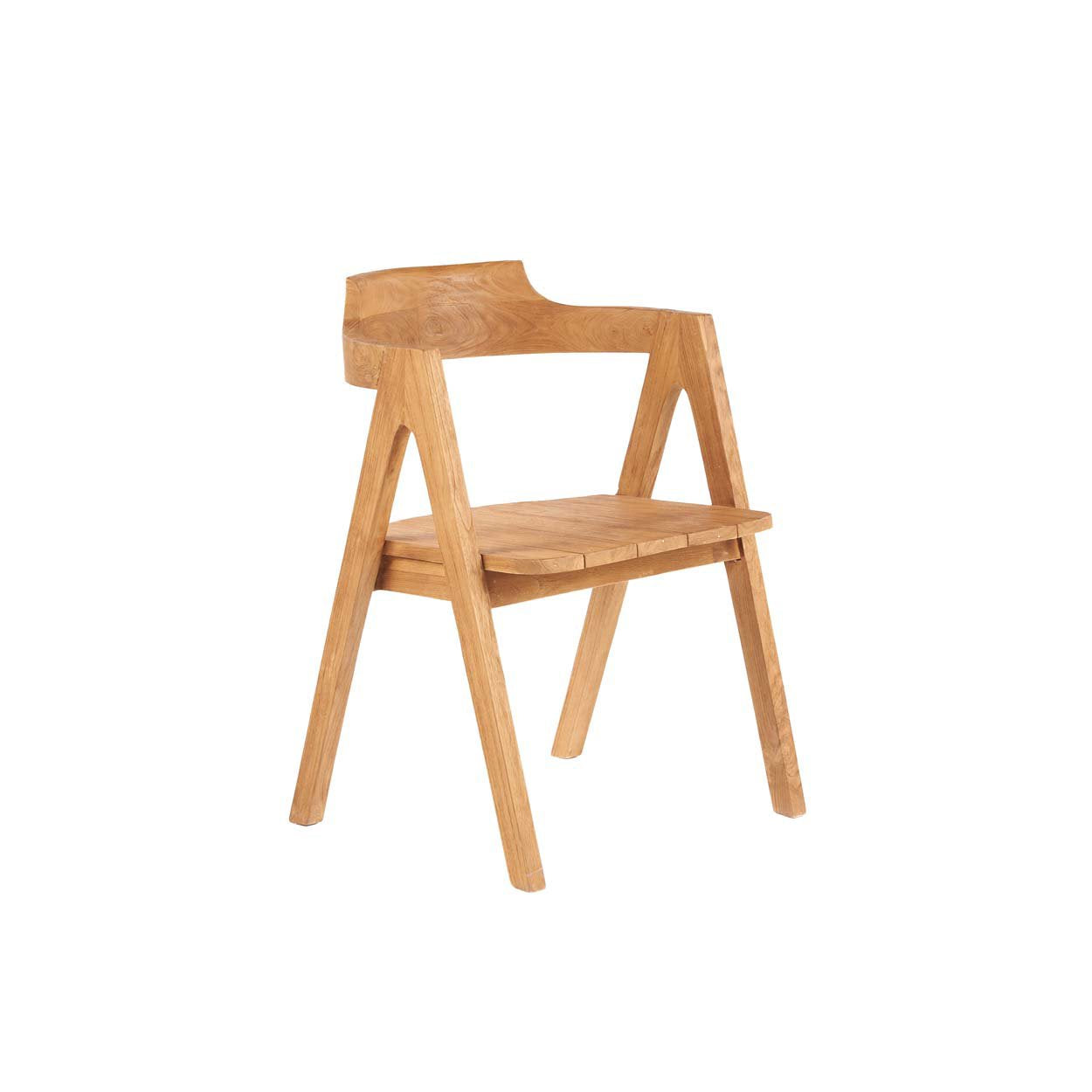 Chaise de salle à manger Nihi Sumba en teck - Extérieur - Bazar Bizar