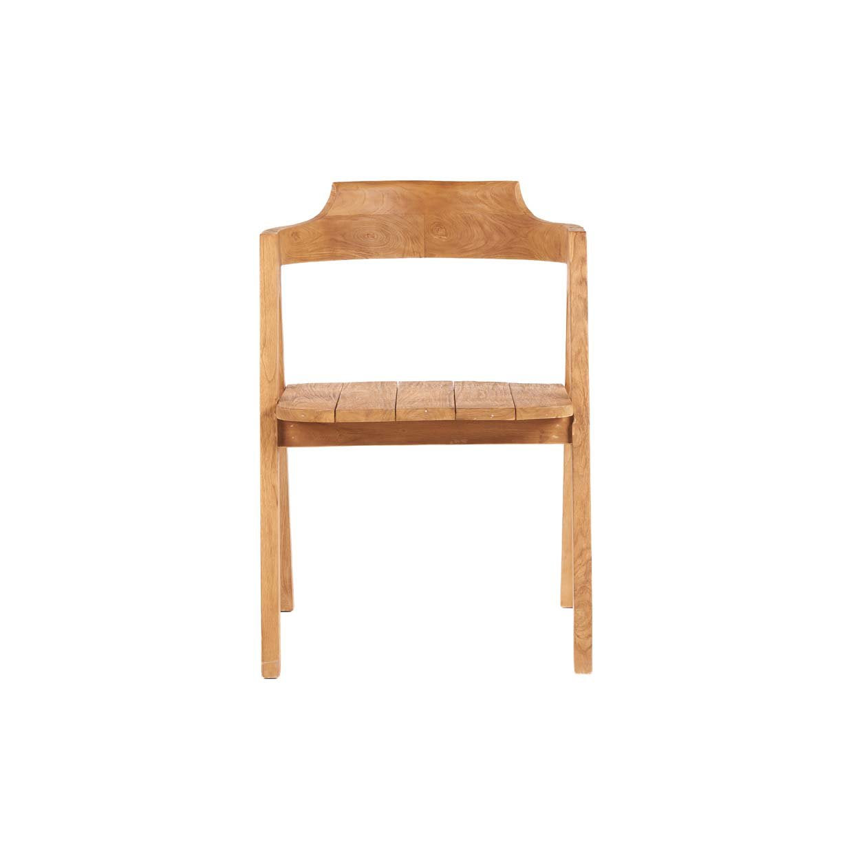 Chaise de salle à manger Nihi Sumba en teck - Extérieur - Bazar Bizar