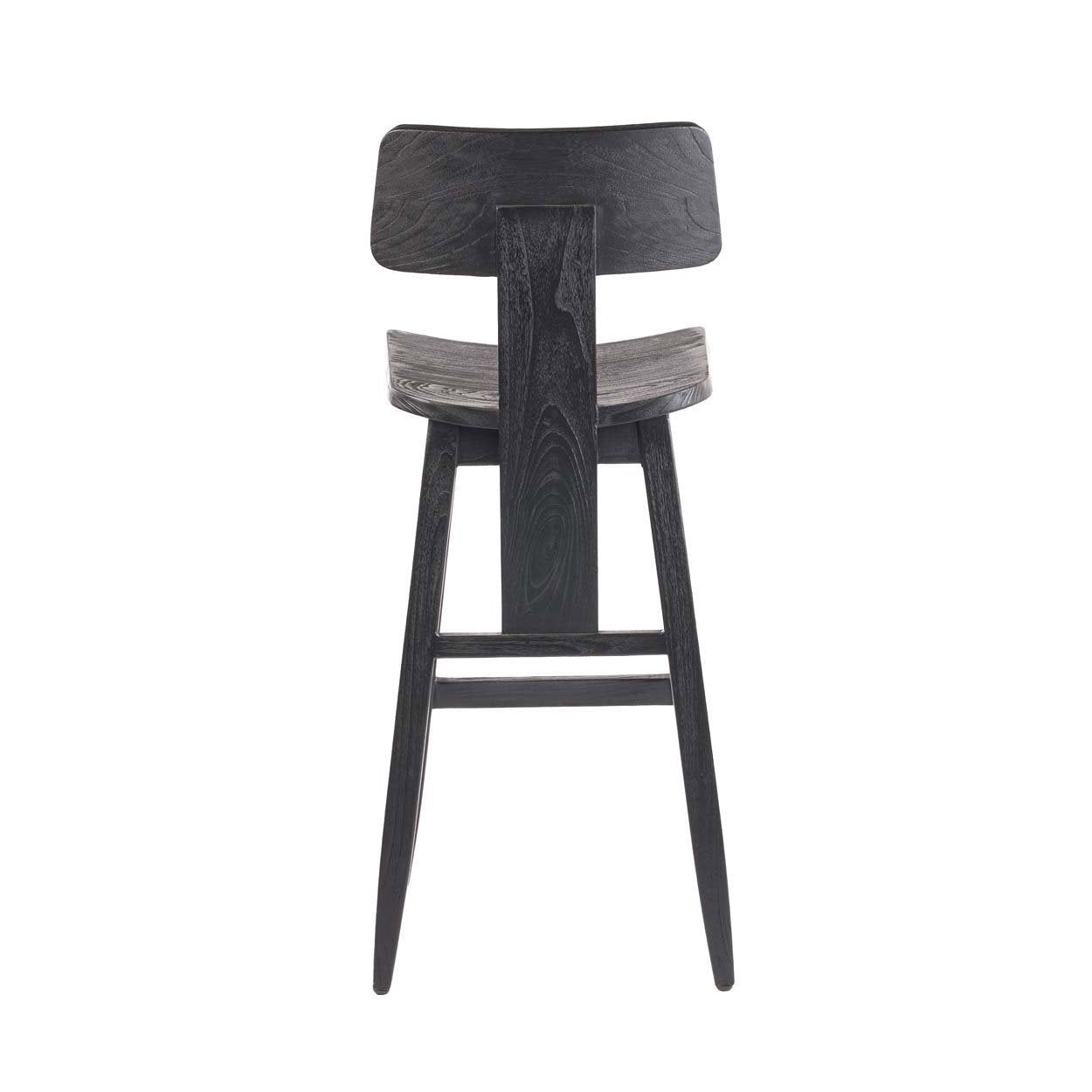 Tabouret de bar LovYa - Teck Noir - Bazar Bizar