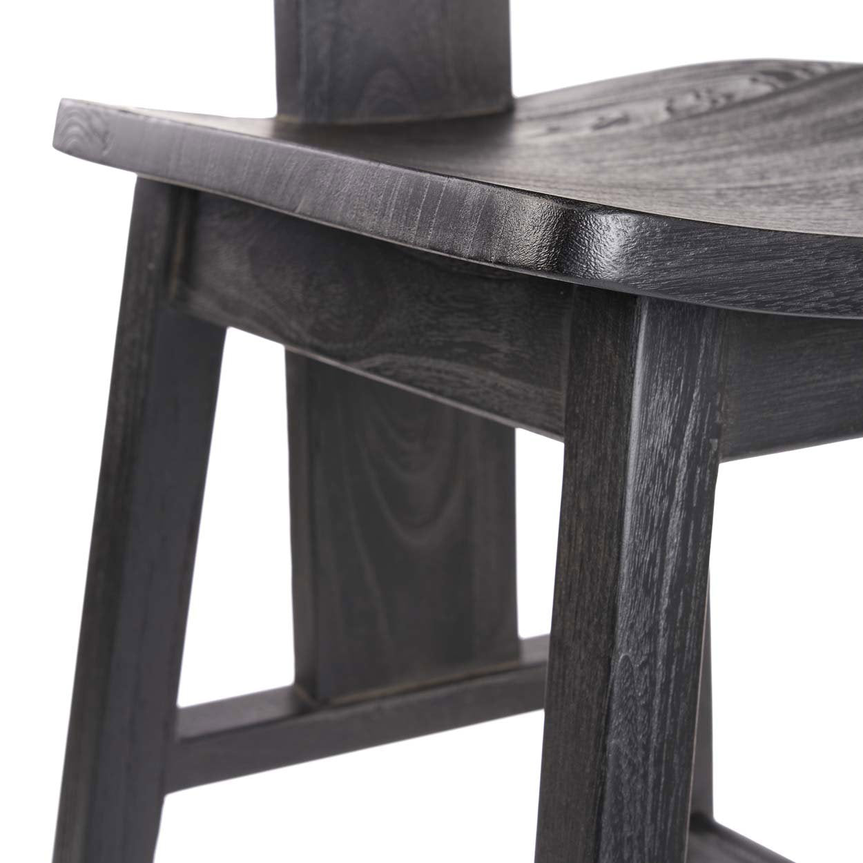 Tabouret de bar LovYa - Teck Noir - Bazar Bizar