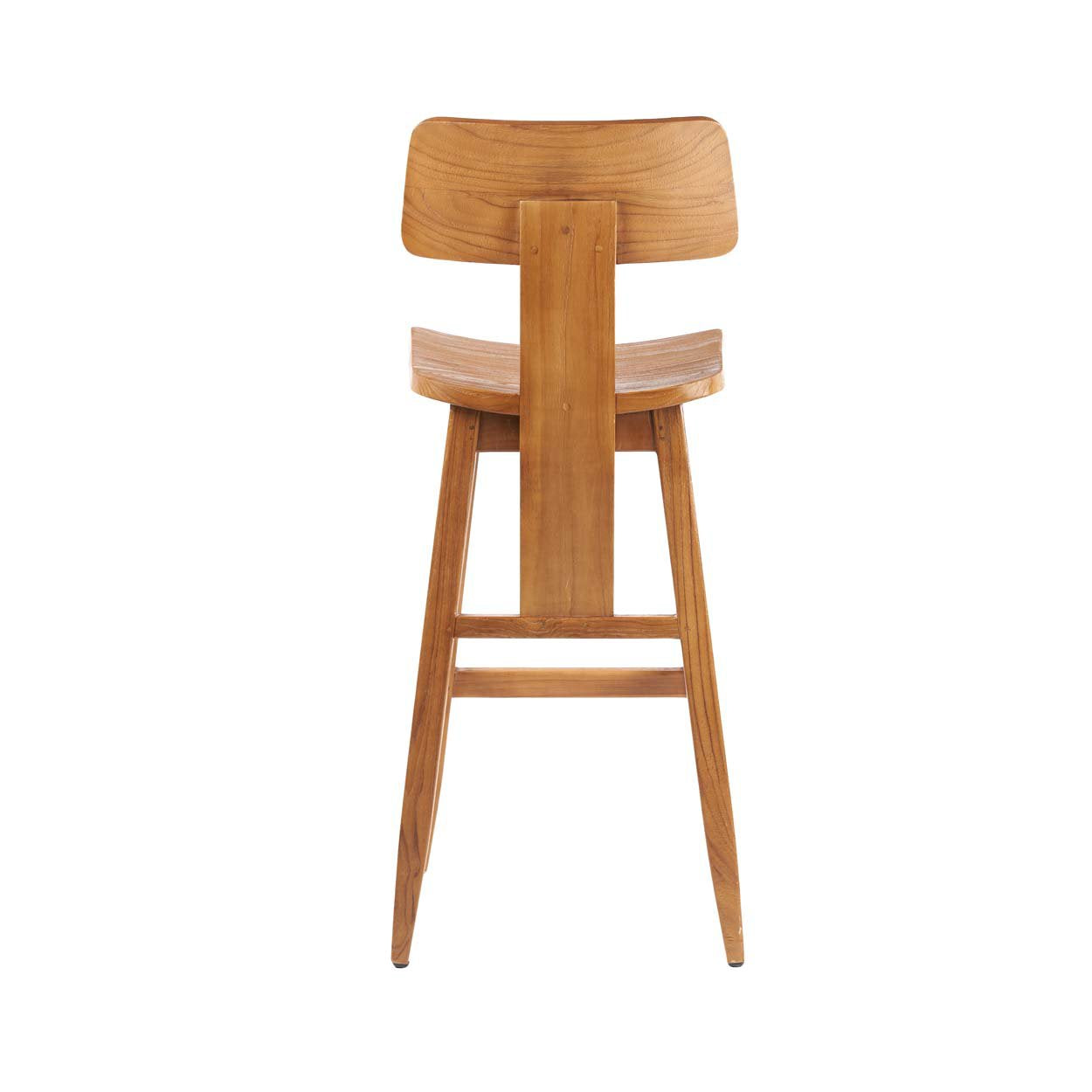 Tabouret de bar “LovYa” en teck – Design moderne, esprit minimaliste | Bazar Bizar