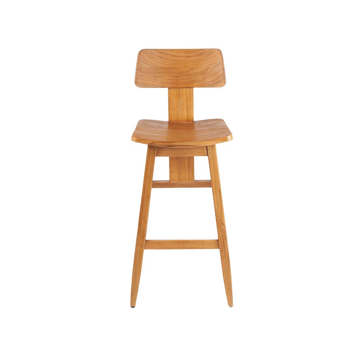 Tabouret de bar “LovYa” en teck – Design moderne, esprit minimaliste | Bazar Bizar