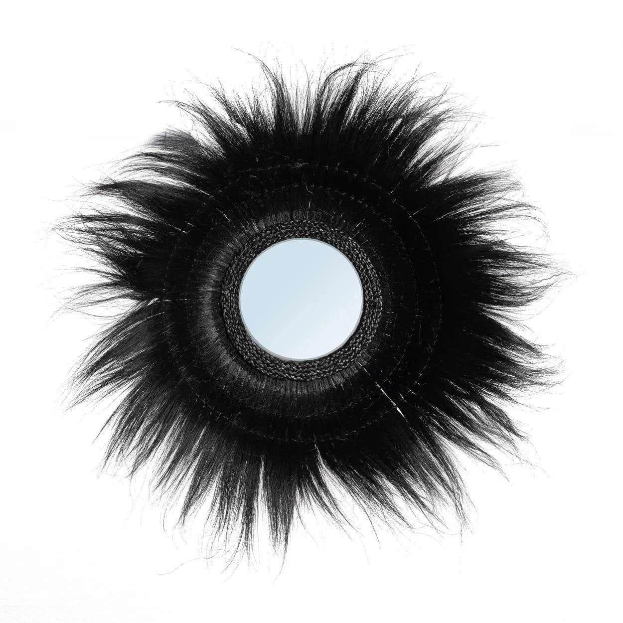 Miroir mural Sunken Forest en herbe naturel - Noir - Bazar Bizar