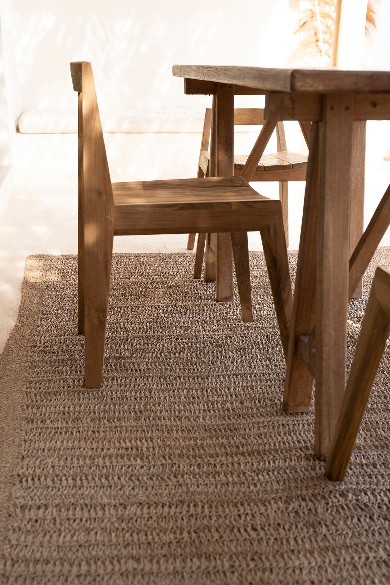 Chaise de salle à manger Paxi en teck recyclé - Extérieur - Bazar Bizar