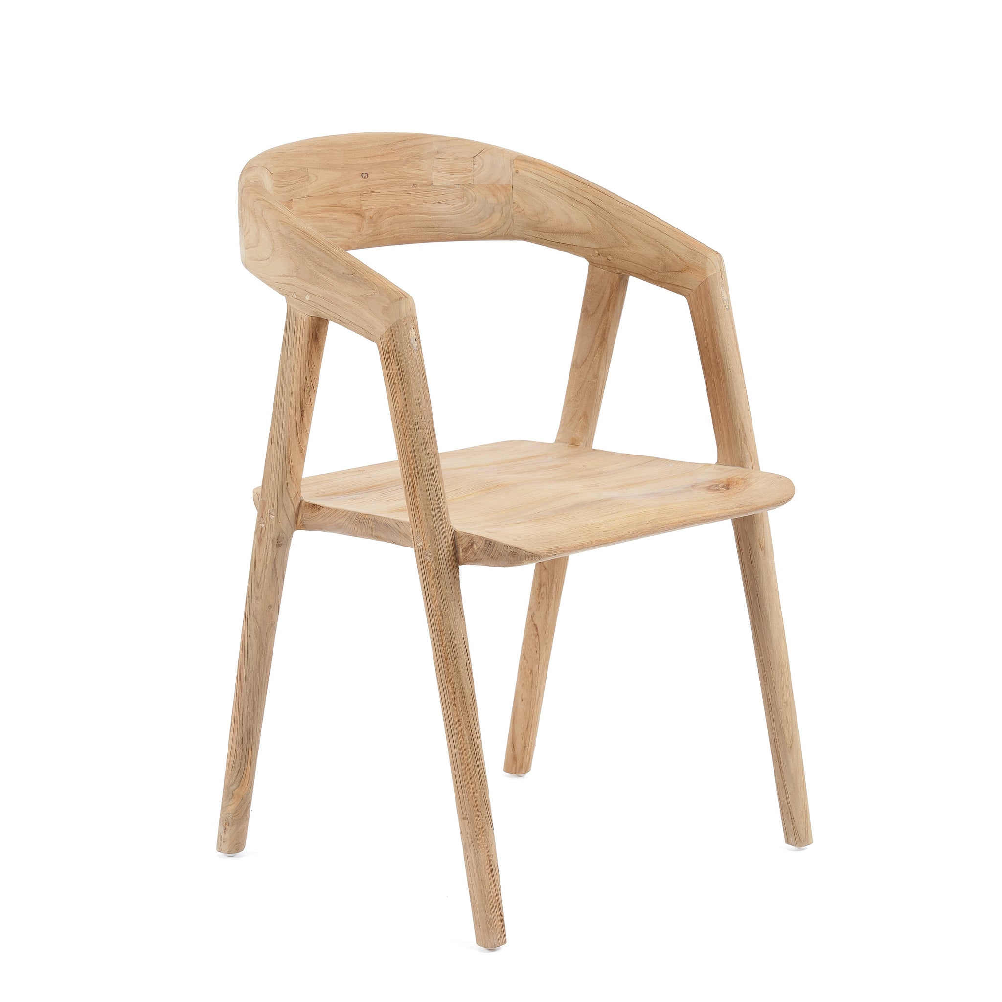 Chaise de salle à manger Teluk en teck recyclé - Naturel - Bazar Bizar