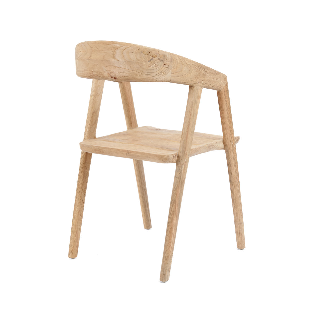 Chaise de salle à manger Teluk en teck recyclé - Naturel - Bazar Bizar