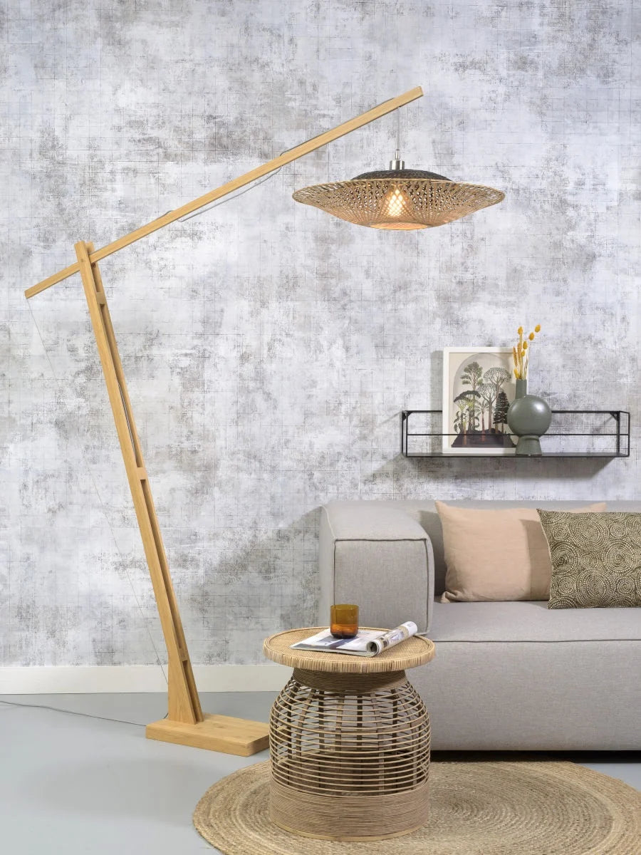 Lampadaire Kalimantan en bambou noir et naturel -  taille S