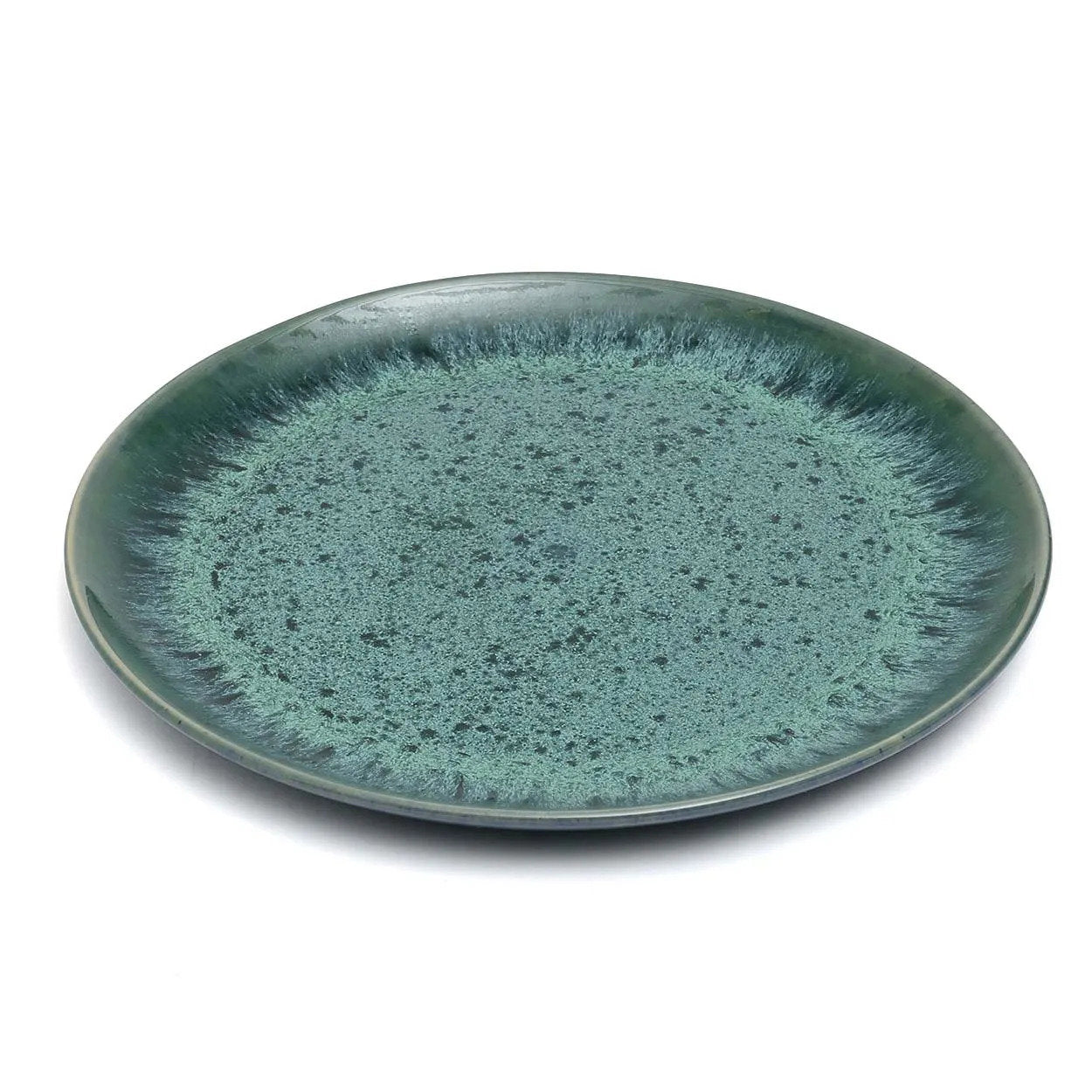 Assiette plate "Aqua" grande taille – Lot de 4,  Céramique Portugaise | Bazar Bizar