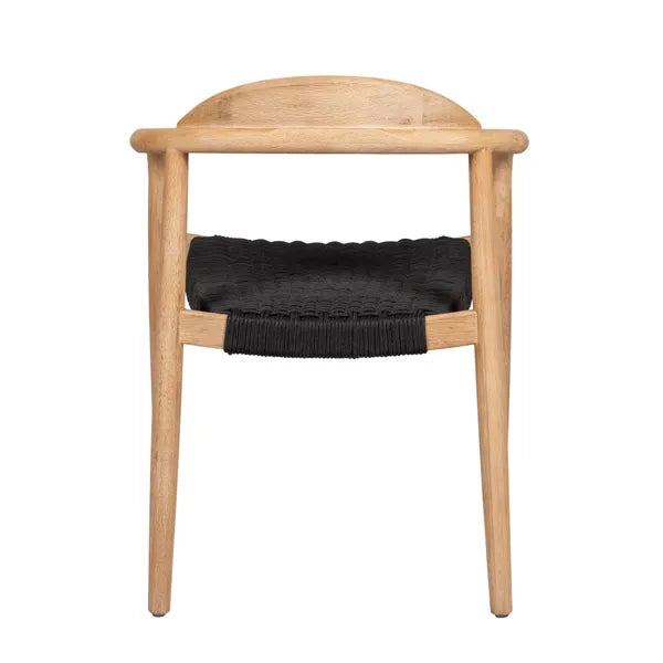 Chaise Anam en eucalyptus et corde noire
