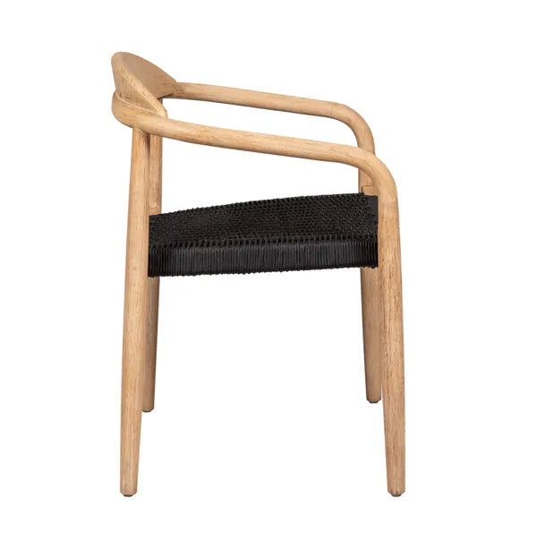Chaise Anam en eucalyptus et corde noire