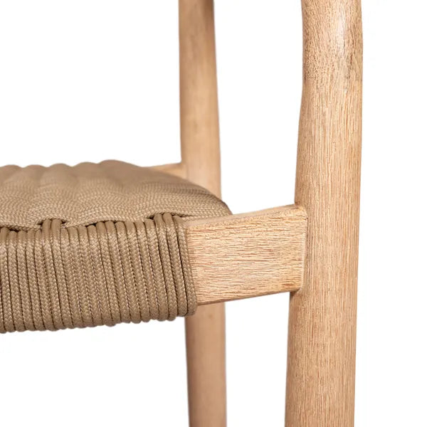 Chaise Anam en eucalyptus et corde sable