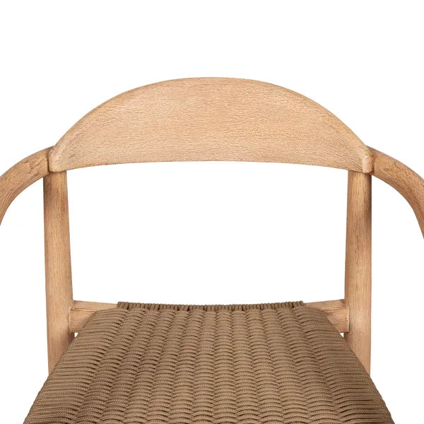 Chaise Anam en eucalyptus et corde sable