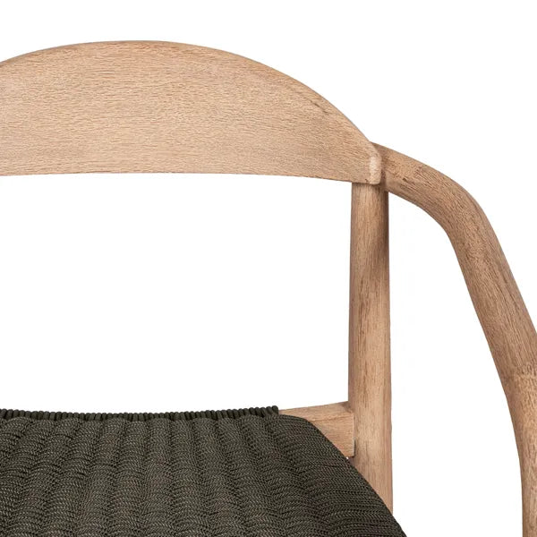 Chaise Anam en eucalyptus et corde kaki