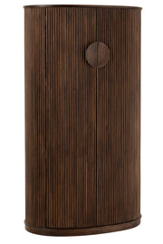 Armoire de bar Ternate en bois de manguier marron foncé - J-Line