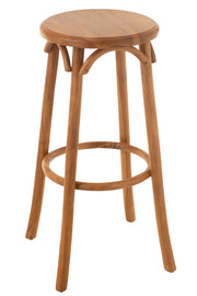Tabouret de bar Alisia en bois de teck - J-Line