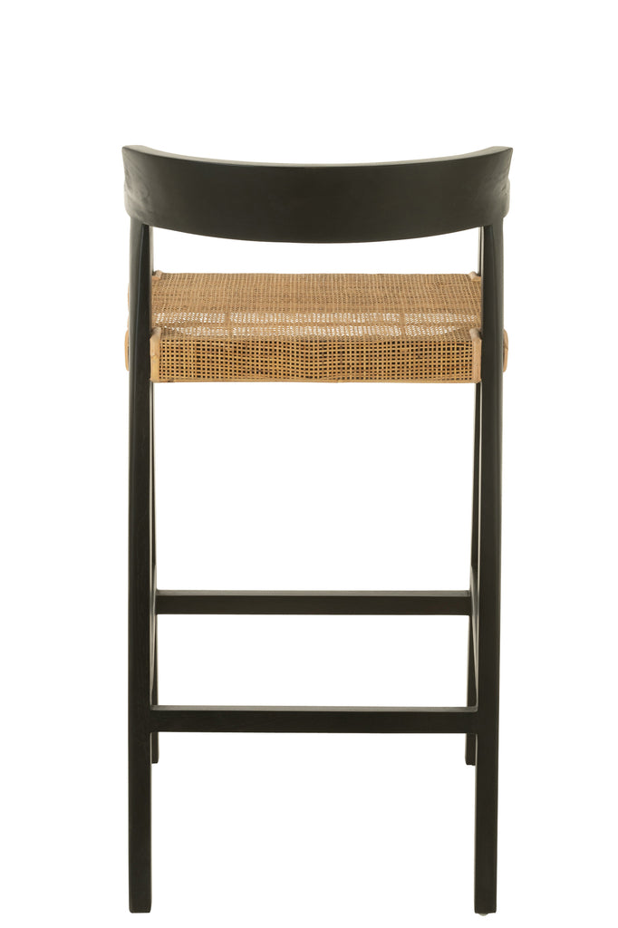Tabouret de bar Salangan en teck noir - J-Line