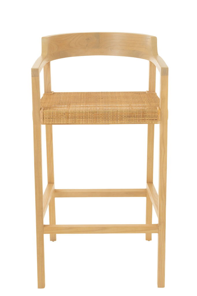 Tabouret de bar Salangan en teck naturel - J-Line