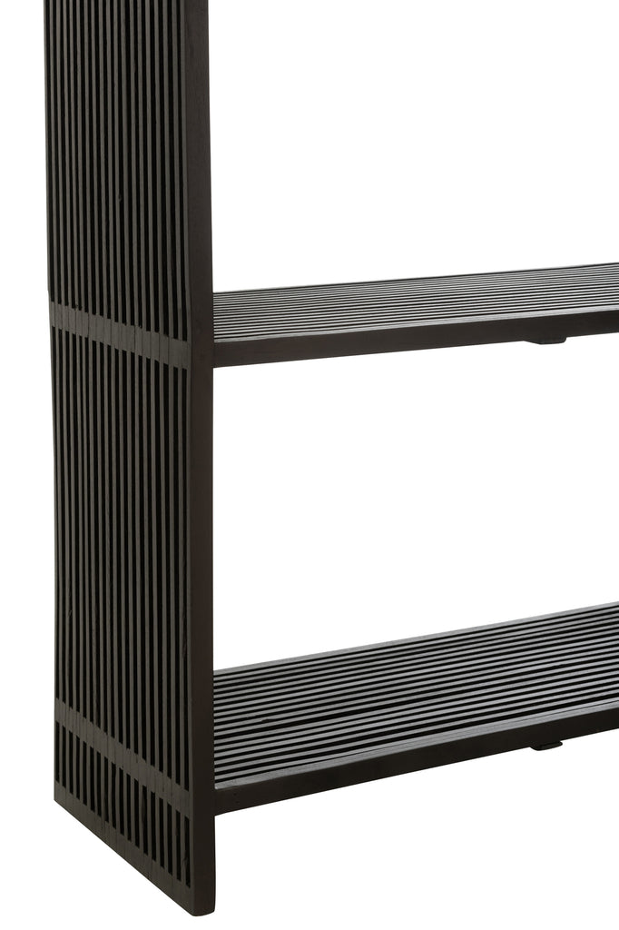 Étagère Tabanan en teck recyclé noir - J-Line