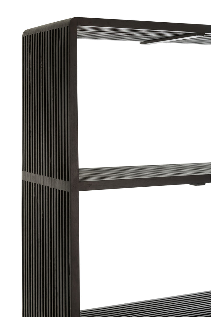 Étagère Tabanan en teck recyclé noir - J-Line