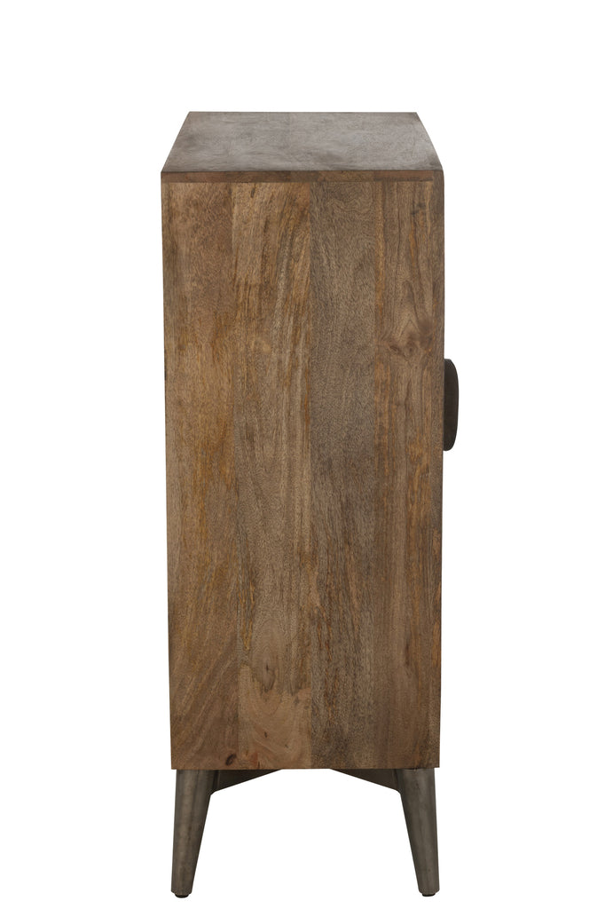 Armoire 2 portes Nipah en bois de manguier marron - J-Line