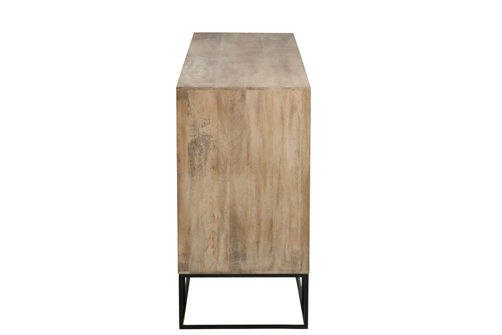 Buffet 3 portes coulissantes Melania en bois de manguier - J-Line