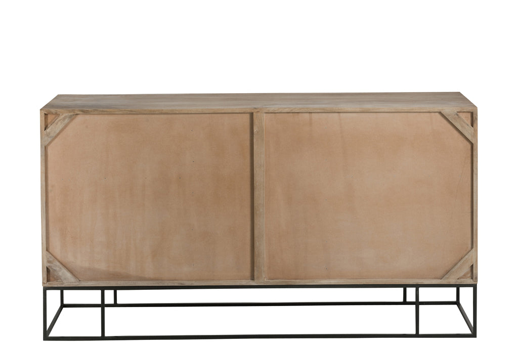 Buffet 3 portes coulissantes Melania en bois de manguier - J-Line