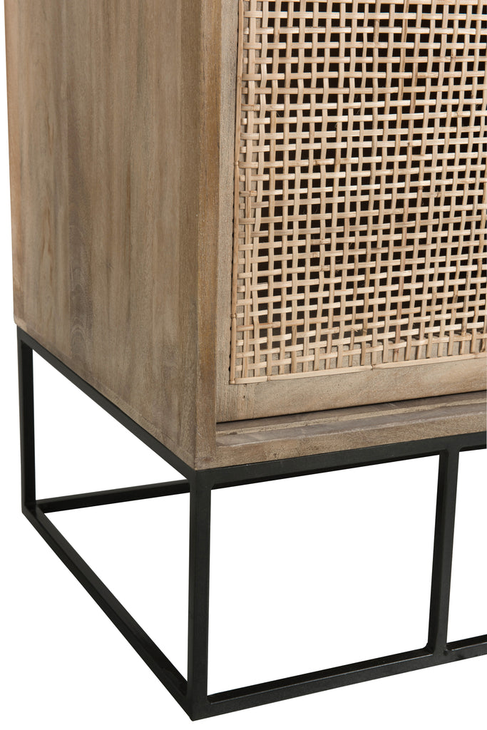 Buffet 3 portes coulissantes Melania en bois de manguier - J-Line