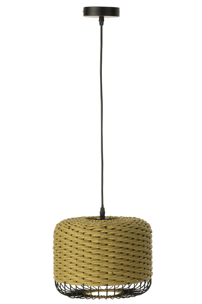 Suspension luminaire Minorque en jute verte - J-Line