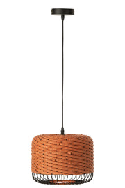 Suspension luminaire Minorque en jute orange - J-Line